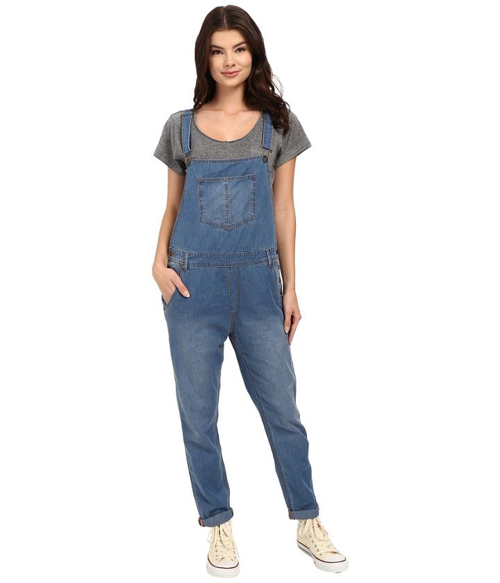 Roxy - Sea Foam Denim Overalls