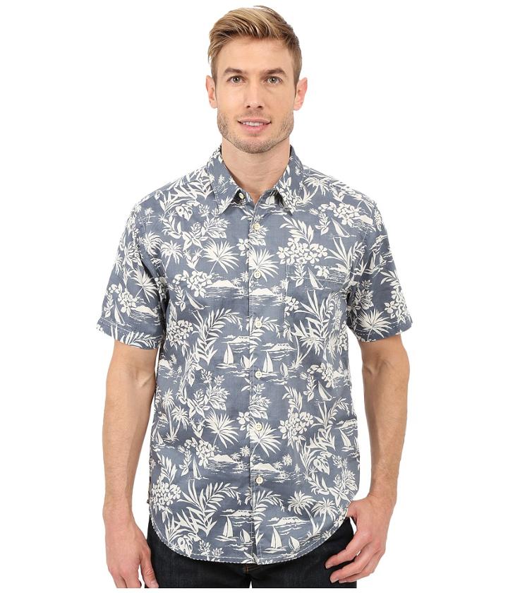 True Grit - Summertime Mai Tai Short Sleeve Shirt Combed Cotton W/ Stitch Detail