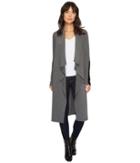 Karen Kane - Faux Leather Patch Sweater Duster