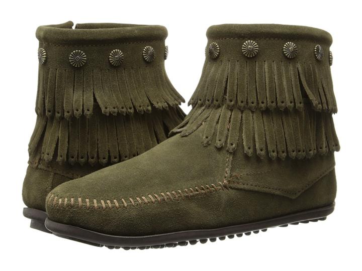 Minnetonka - Double Fringe Side Zip
