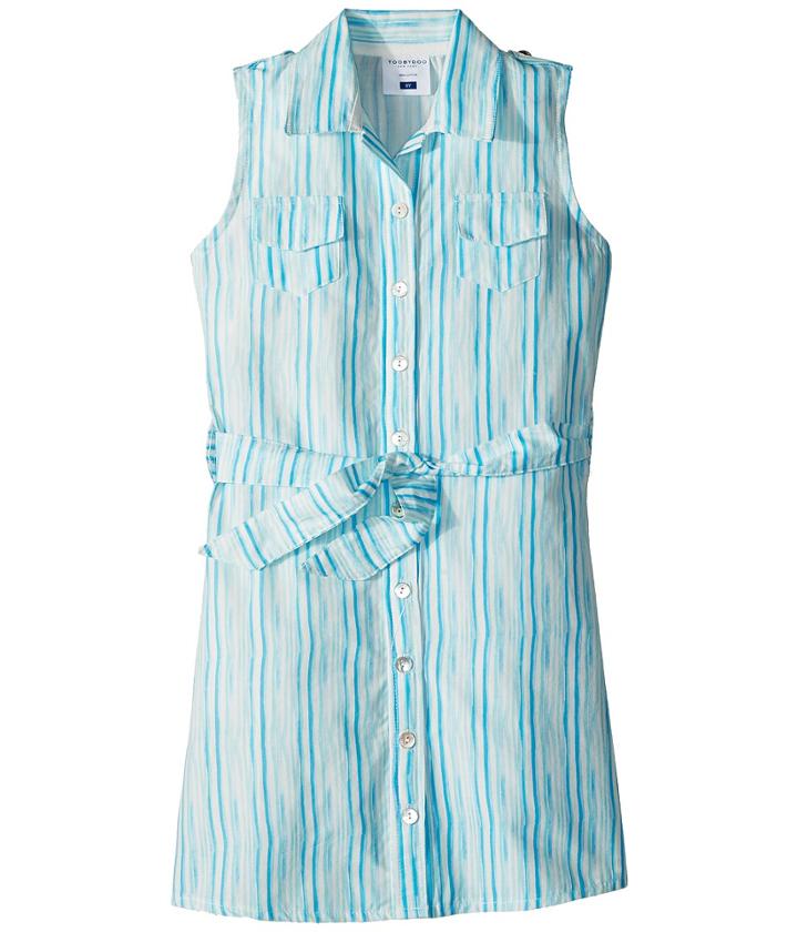 Toobydoo - Aqua Blue Belted Shirtdress