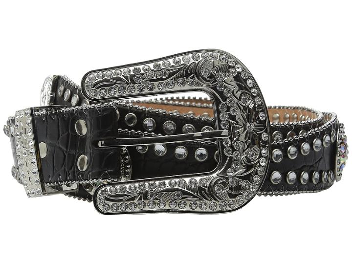 M&amp;f Western - Scalloped Croco Concho Belt