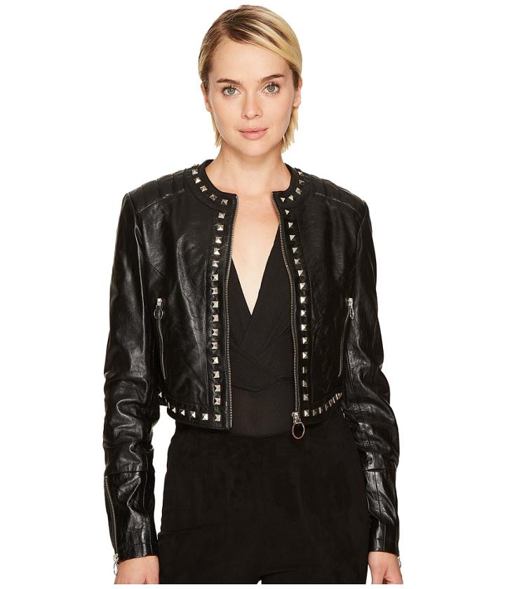 Versace Jeans - Embellished Leather Jacket