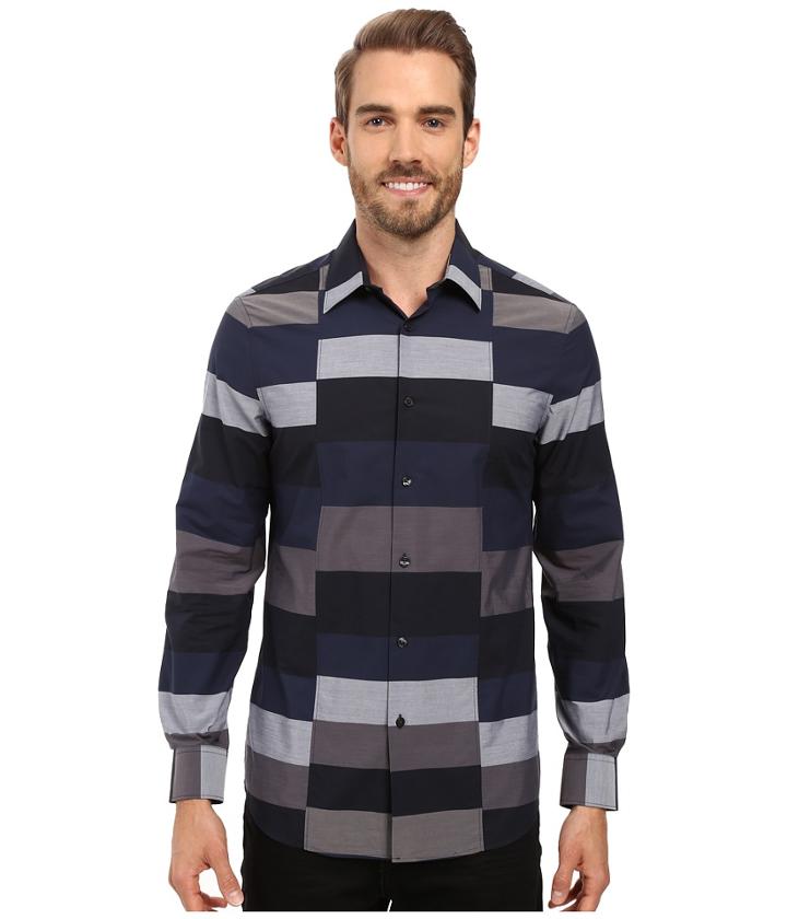 Perry Ellis - Slim Block Stripe Shirt