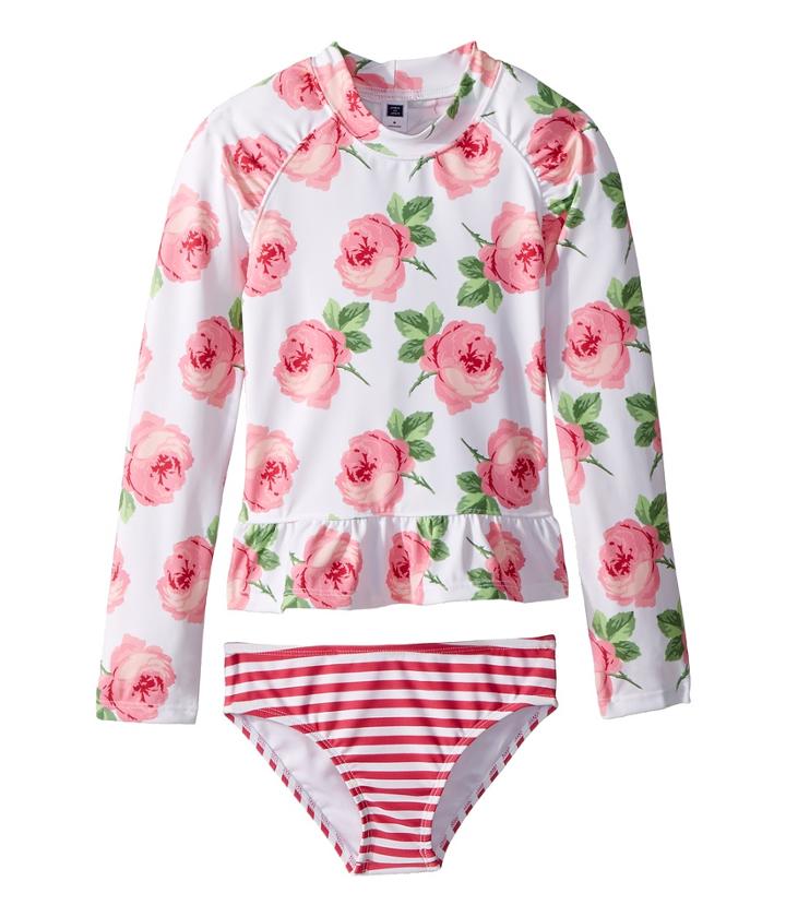 Janie And Jack - Floral Rashguard Swim Set