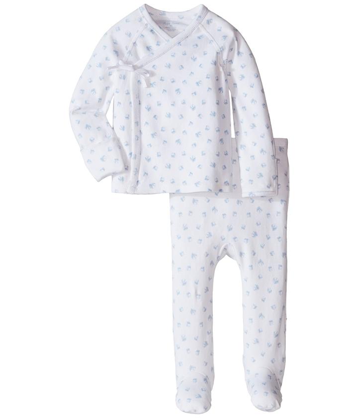 Ralph Lauren Baby - Printed Interlock Print Kimono Two-piece Pants Set