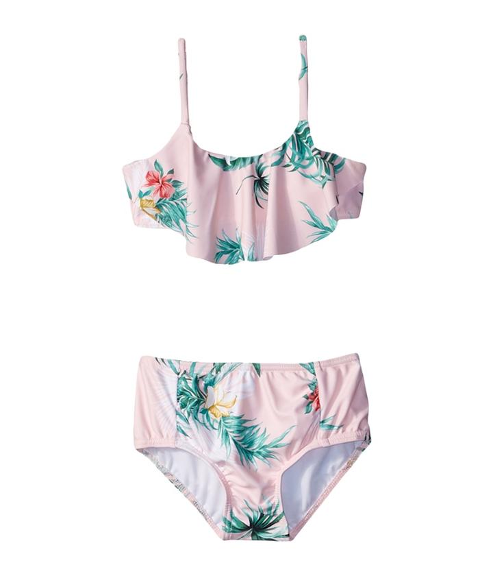 Seafolly Kids - Hawaiian Rose Ruffle Tankini Set