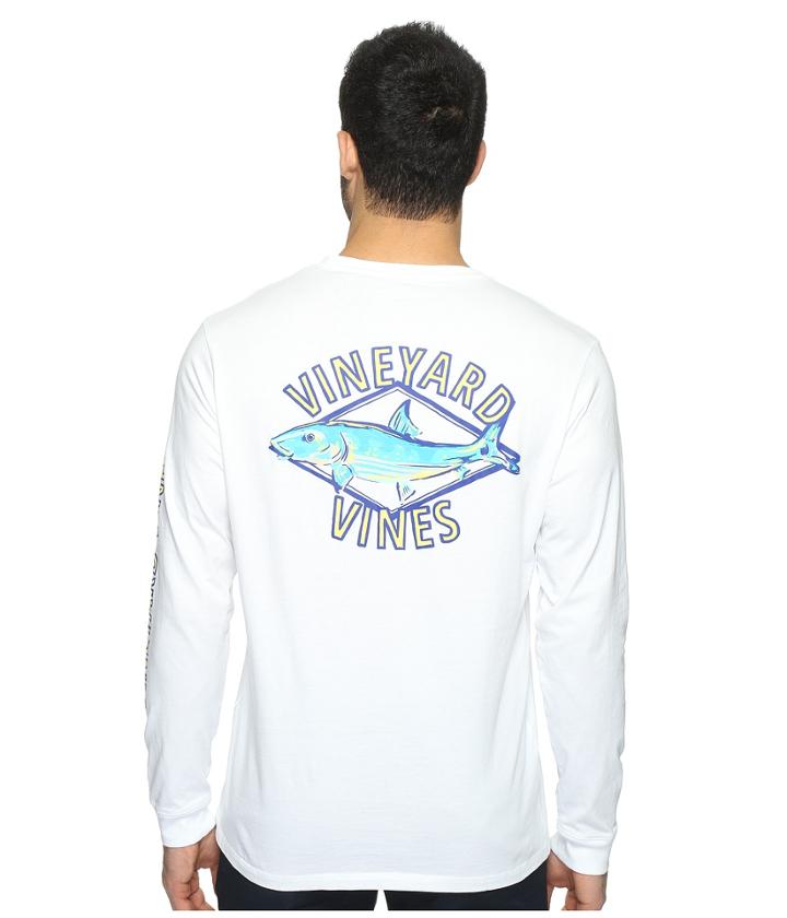 Vineyard Vines - Long Sleeve Bonefish Diamond Pocket T-shirt