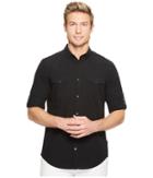 Calvin Klein - Fine Seersucker Voile Roll-tab Button Down