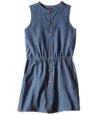 7 For All Mankind Kids - Two-pocket Sleeveless Chambray Button Front Dress