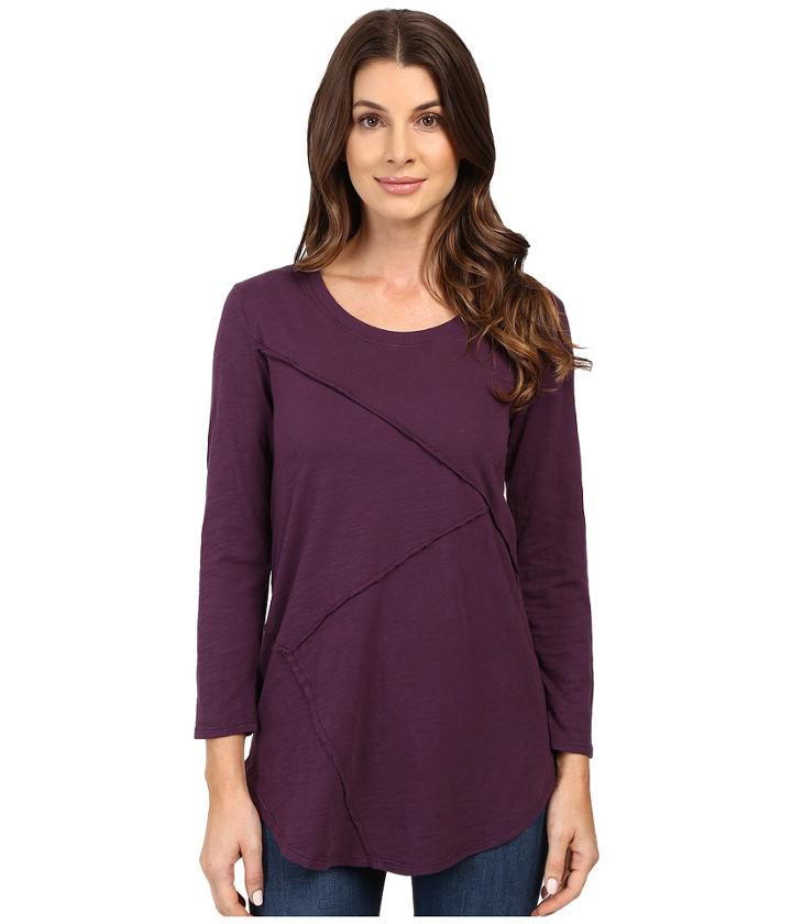 Mod-o-doc - Slub Jersey Asymmetrical Raw Edge Seamed Tee