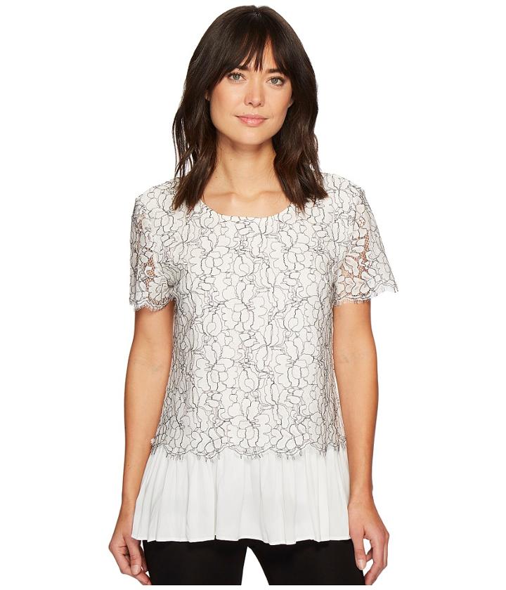 Karen Kane - Contrast Hem Lace Top