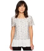 Karen Kane - Contrast Hem Lace Top