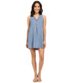 Michael Stars - Linen Denim Tencel Henley Dress