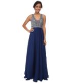 Faviana - Glamour Chiffon V-neck Beaded Bust S7500