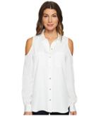 Calvin Klein - Long Sleeve Cold Shoulder Button Down Blouse
