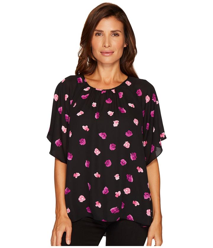 Cece - Raglan Flutter Sleeve Beautiful Petal Blouse