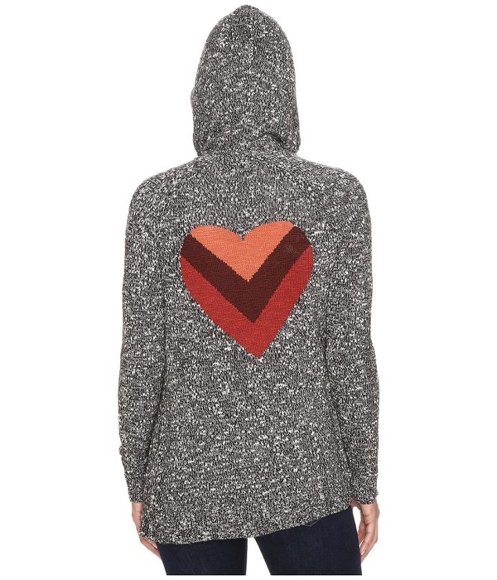 Life Is Good - Striped Heart Flyaway Cardigan