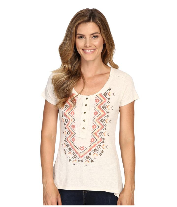 Roper - 0428 Oatmeal Heather Henley Top