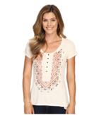 Roper - 0428 Oatmeal Heather Henley Top