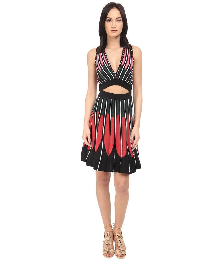 M Missoni - Petal Intarsia Open Back Dress