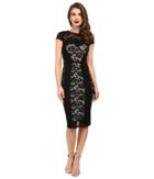Unique Vintage - Stretch Lace Sweetheart Cap Sleeve Wiggle Dress
