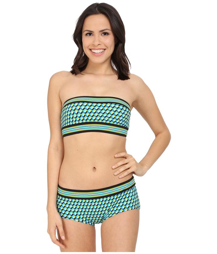Michael Kors - Mini Deco Cube Bandeau Bra W/ Bikini Boyshorts
