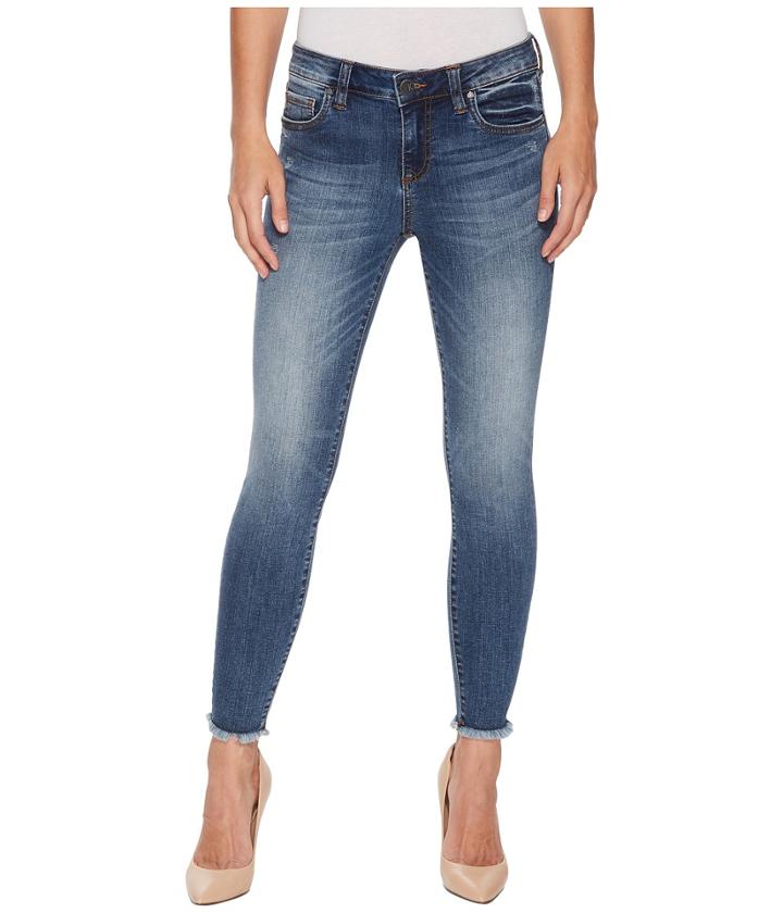 Kut From The Kloth - Connie Ankle Skinny Fray Hem Jeans In Guileless/medium Base Wash