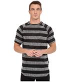 Publish - Rojan - Striped Loose Gauge Knit Short Sleeve Raglan