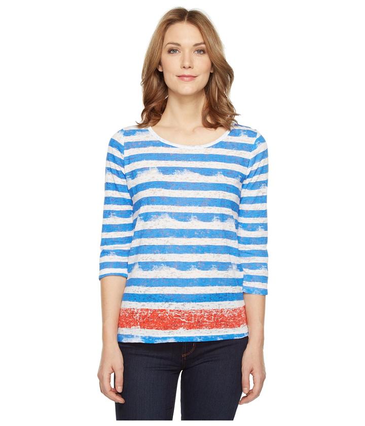 Tribal - Burnout 3/4 Sleeve Combo Stripe Top