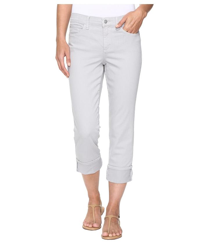 Nydj - Dayla Wide Cuff Capris In Moonstone Grey