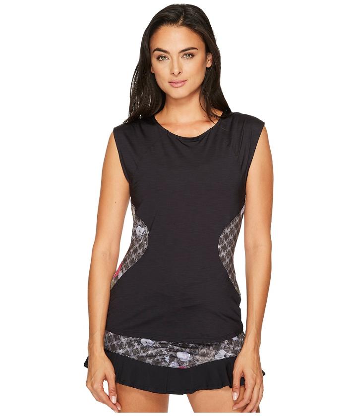Eleven By Venus Williams - Floral Brocade Center Stage Cap Sleeve Top
