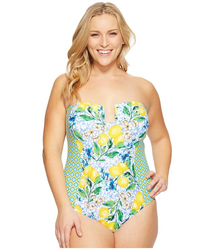 La Blanca - Plus Size Limoncello Bandeau One-piece