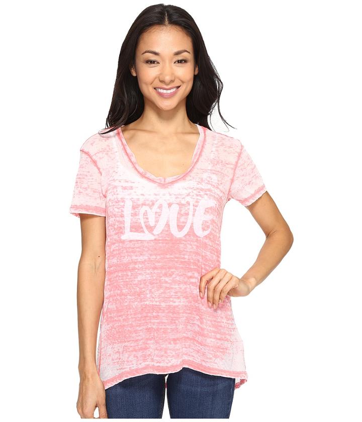 Allen Allen - Love Print High-low Tee