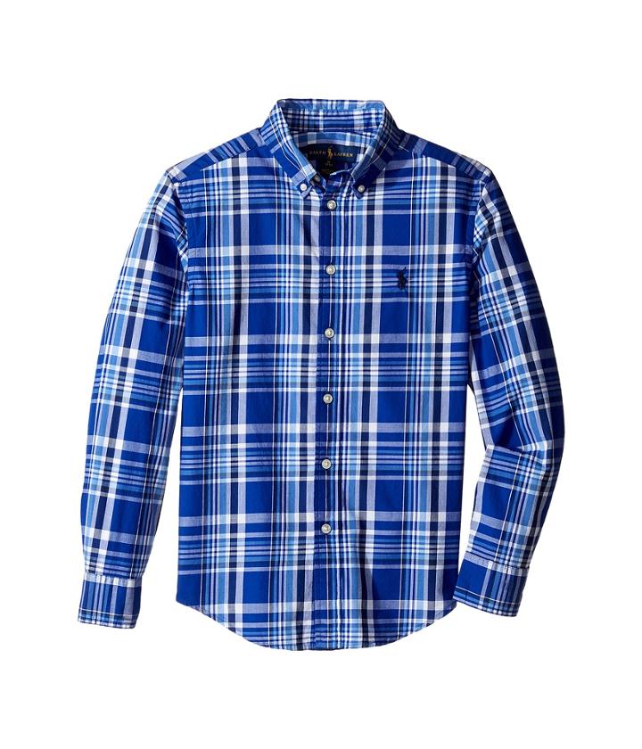 Polo Ralph Lauren Kids - Yarn-dyed Poplin Long Sleeve Button Down Top