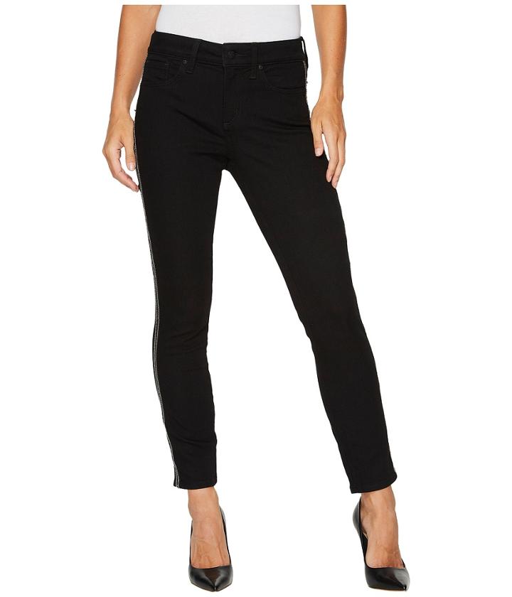 Nydj - Alina Ankle W/ Tuxedo Tape In Black Rinse