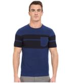 Original Penguin - Short Sleeve Indigo With Printed Twin Stripe Tee