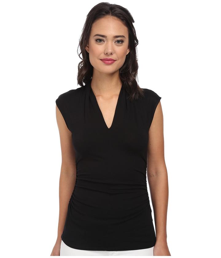 Vince Camuto S/l Pleat V-neck Top