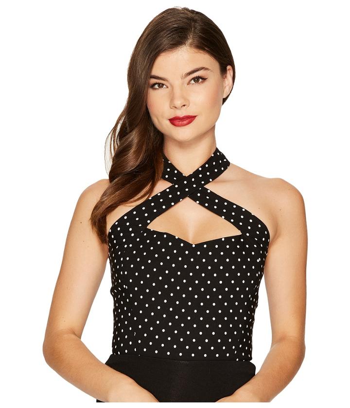 Unique Vintage - Rita Cross Halter Top