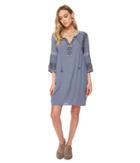 Lucky Brand - Embroidered Bell Sleeve Dress