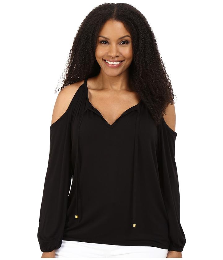 Michael Michael Kors - Plus Size Cold Shoulder Peasant Top