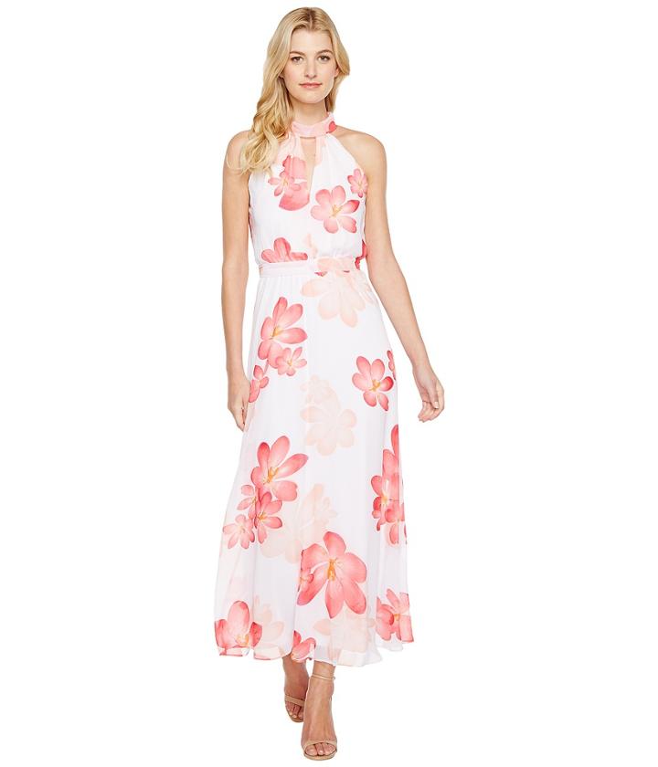 Calvin Klein - Halter Neck Chiffon Maxi Dress