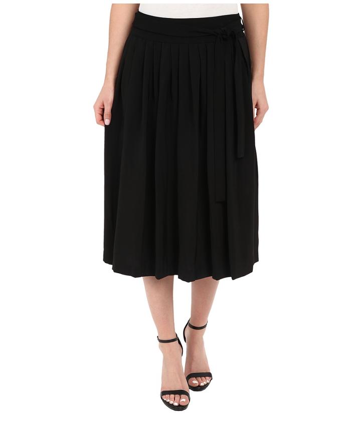 Calvin Klein - Pleat Midi Skirt W/ Tie