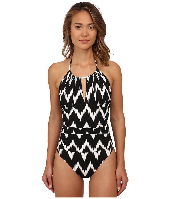 La Blanca - Night Waves Hi-neck Halter Mio One-piece