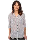 Bb Dakota - Stefan Grid Printed Crinkle Chiffon Button Front Shirt