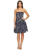 Maggy London - Bonded Mesh Flower Fit And Flare Dress