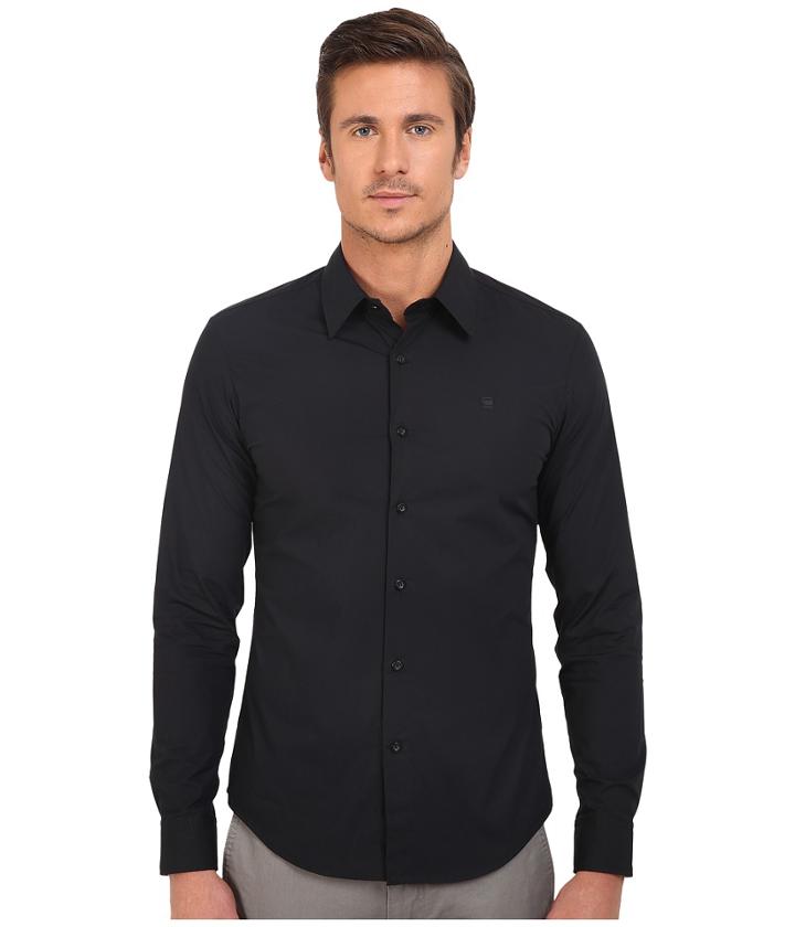 G-star - Core Long Sleeve Button Up In Atton Stretch Poplin
