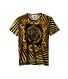 Versace - Short Sleeve T-shirt W/ Medusa And Stripe Design