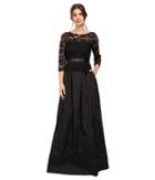 Adrianna Papell - Lace And Taffeta Ball Gown