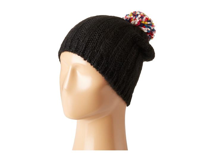 Hat Attack - Rib Slouchy With Confetti Pom